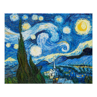 The Starry Night - Vincent van Gogh Poster
