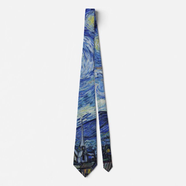 The Starry Night - Vincent Van Gogh Tie (Front)