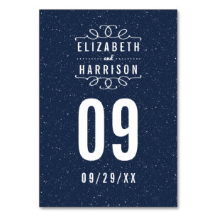 The Starry Night Wedding Collection Table Number