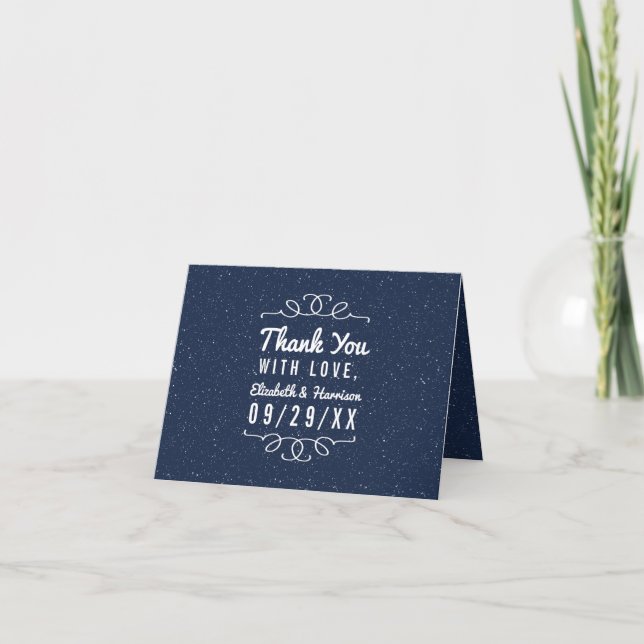 The Starry Night Wedding Collection -  Thank You Card (Front)