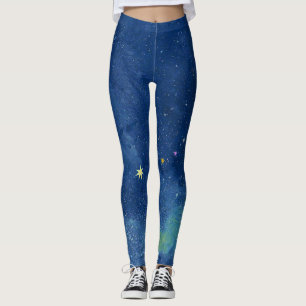  The starry sky  Capri Leggings