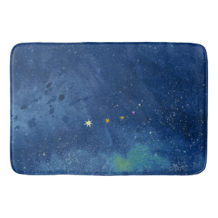 The starry sky illustration Bath Mat