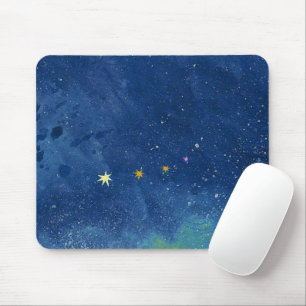  The starry sky illustration     Mouse Pad