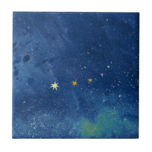 The starry sky illustration Tile