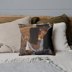 The Stars Aligned Wedding Throw Pillow