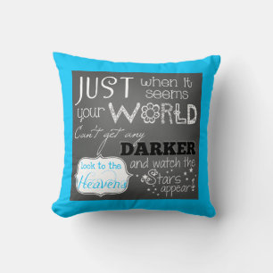 The Stars Appear Inspirational Pillow