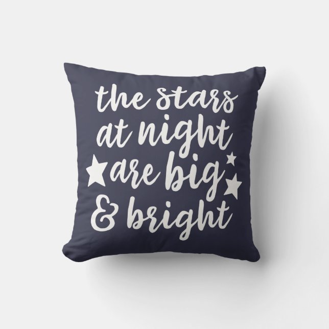 The Stars at Night Texas Throw Pillow - White (Front)