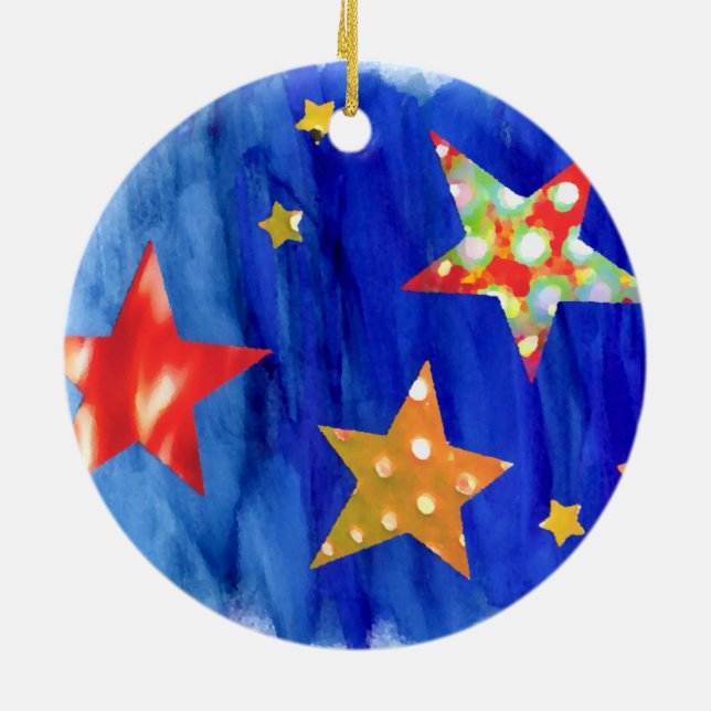 The Stars In The Bright Sky Christmas Ornament (Back)