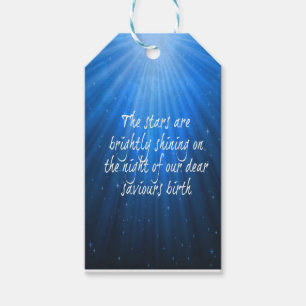 The Stars Shining Bright On The Dear Saviours Birt Gift Tags