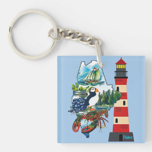 The State Of Maine Key Ring