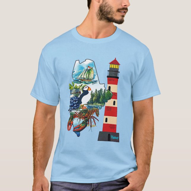 The State Of Maine T-Shirt (Front)