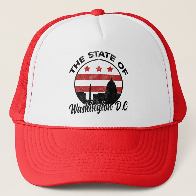 The State of Washington DC - 51st Statehood Trucker Hat (Front)