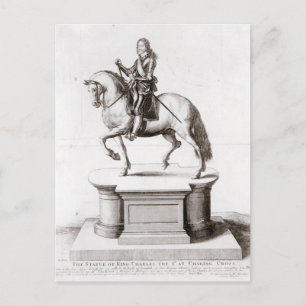 The statue of King Charles at Charing Cross Postcard