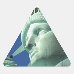 The Statue Of Liberty At New York City Triangle Sticker
