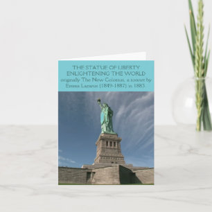 THE STATUE OF LIBERTY ENLIGHTENING THE WORLD CARD