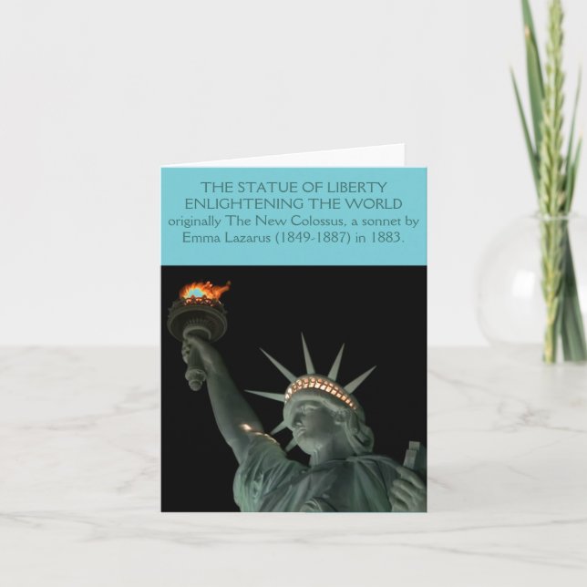 THE STATUE OF LIBERTY ENLIGHTENING THE WORLD CARD (Front)