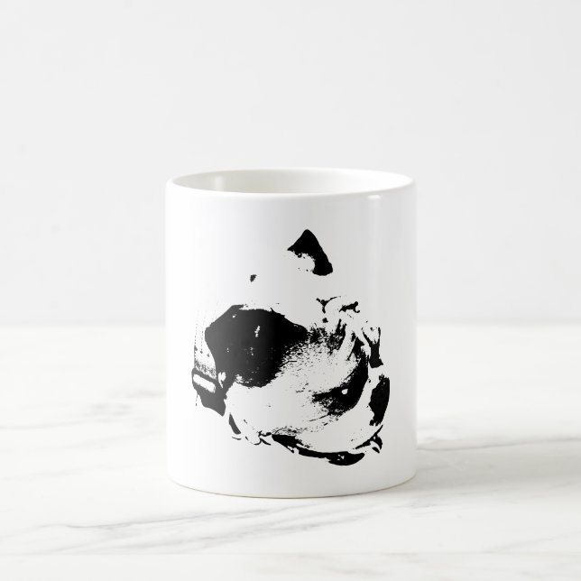 The steadfast bulldog — Monochrome Edition Coffee Mug (Center)