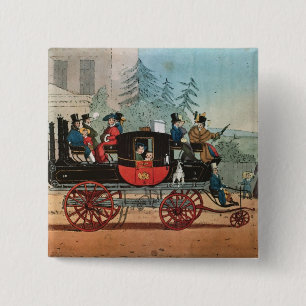 The Steam Coach 15 Cm Square Badge