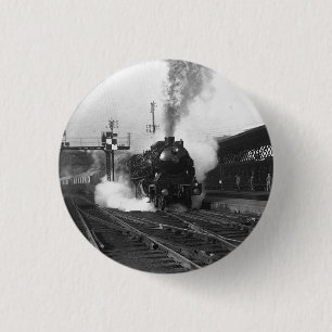 The Steam Train Arrives! circa 1864 the 3 Cm Round Badge