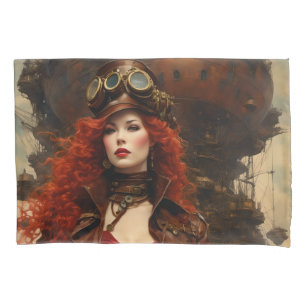 The Steampunk Woman Pillowcase