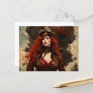 The Steampunk Woman Postcard