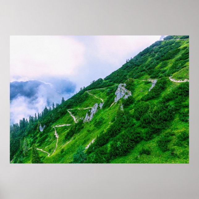 The steep path on the mountain poster (Front)