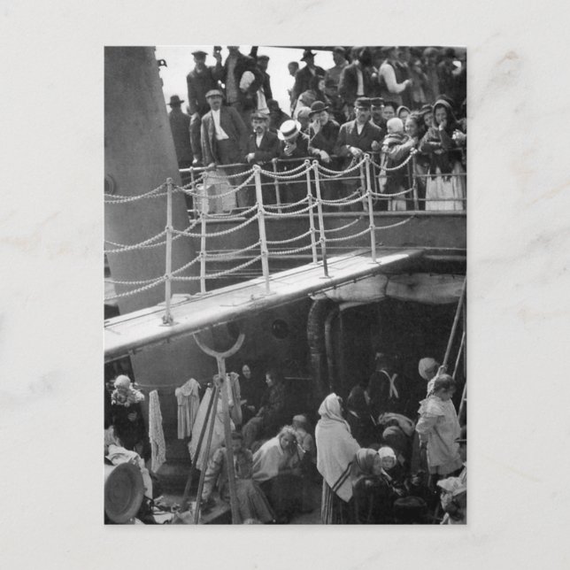 The Steerage - Immigration Ship Vintage 1907 Postcard (Front)