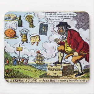The Stepping Stone,John Bull peeping into Mouse Pad