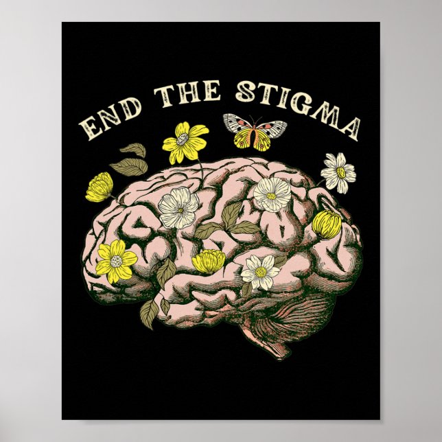 The Stigma Awareness Mental Health Problems Vintag Poster (Front)