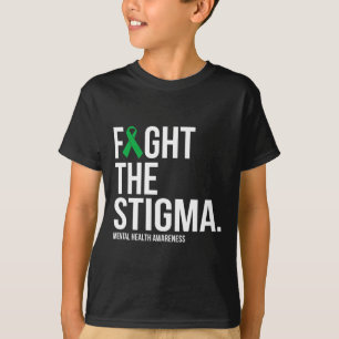 The Stigma Green Ribbon Mental Health  T-Shirt