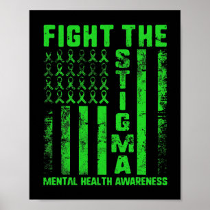 The Stigma Mental Health Awareness Depression Anxi Poster
