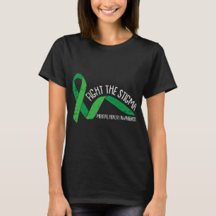 The Stigma Mental Health Awareness Green Ribbon T-Shirt