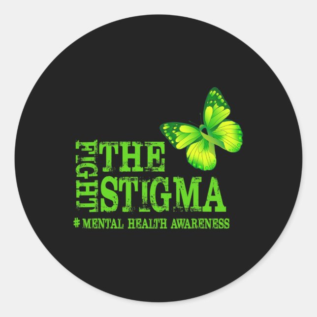 The Stigma Mental Health Awareness Month  Classic Round Sticker (Front)