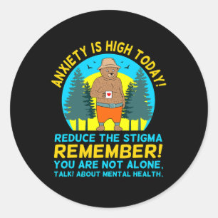 The Stigma Mental Health Awareness Supporter Graph Classic Round Sticker