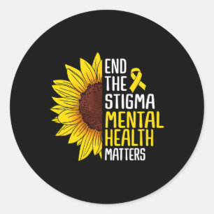 The Stigma Mental Health Matters Mental Awareness  Classic Round Sticker