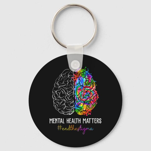 The Stigma Mental Health Problems Mental Awareness Key Ring (Front)