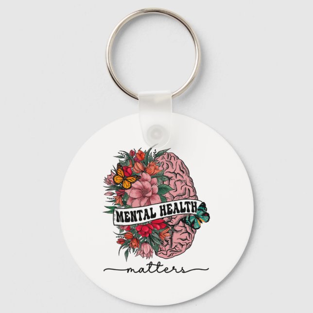 The Stigma Mental Health Problems Mental Awareness Key Ring (Front)