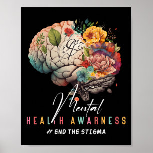 The Stigma Mental Health Problems Mental Awareness Poster