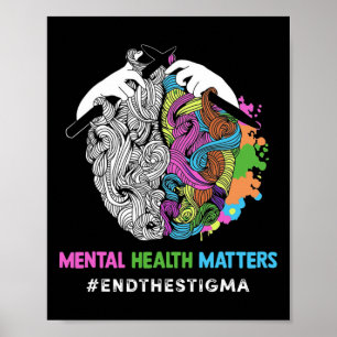 The Stigma Mental Health Problems Mental Awareness Poster