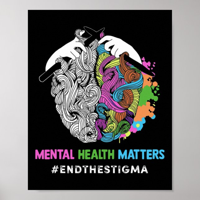 The Stigma Mental Health Problems Mental Awareness Poster (Front)
