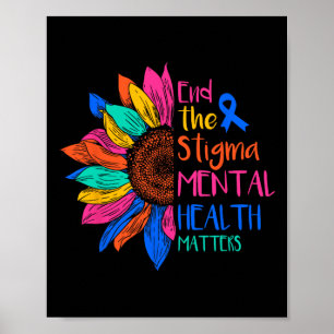 The Stigma Mental Health Problems Mental Awareness Poster