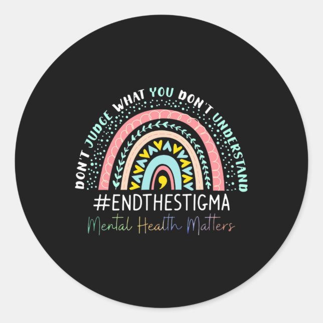 The Stigma Rainbow  Classic Round Sticker (Front)