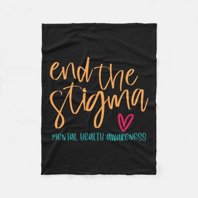 The Stigma Support Ptsd Mental Health Problems Hea Fleece Blanket (Front)
