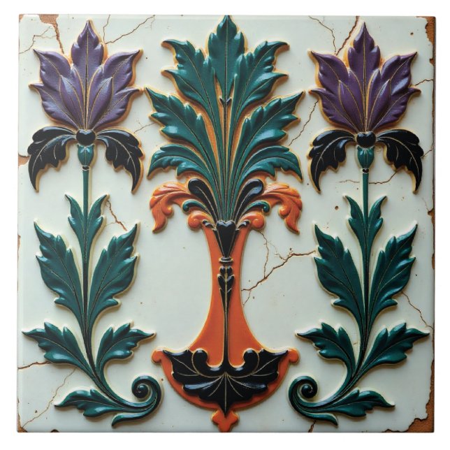 The Still Hour of Blossoms Tile (Front)
