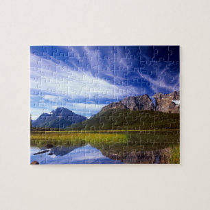 The still waters of Waterfowl Lake make a Jigsaw Puzzle