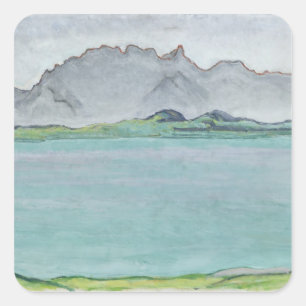 The Stockhorn Mountains and Lake Thun, 1911 Square Sticker