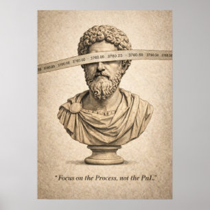 The Stoic Trader, Process vs PnL, Forex Trading Poster
