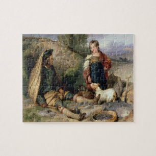 The Stone Breaker and his Daughter, 1830 Jigsaw Puzzle