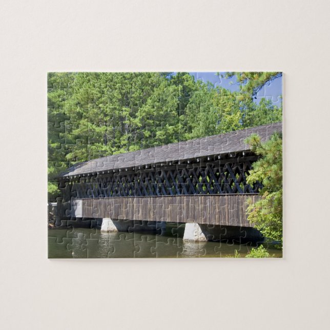 The Stone Mountain Covered Bridge at Stone Jigsaw Puzzle (Horizontal)