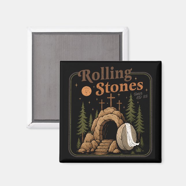 The Stone Was Rolled Away He Is Alive Easter Magnet (Front/Back)